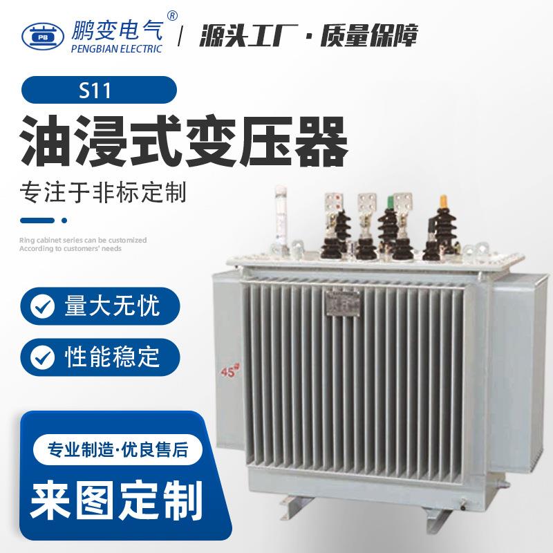 鹏变电气源头工厂生产油1浸变压器 S3系列油浸式变压器全式铜光伏