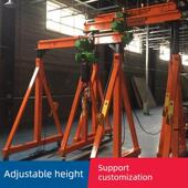 手推升降龙门定制简易小型移动龙门吊架可调驱动小车电动拆卸