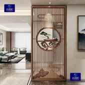 新款 博古架用镂空入户玄家关屏781风柜实木屏风隔断柜厅客 新中式