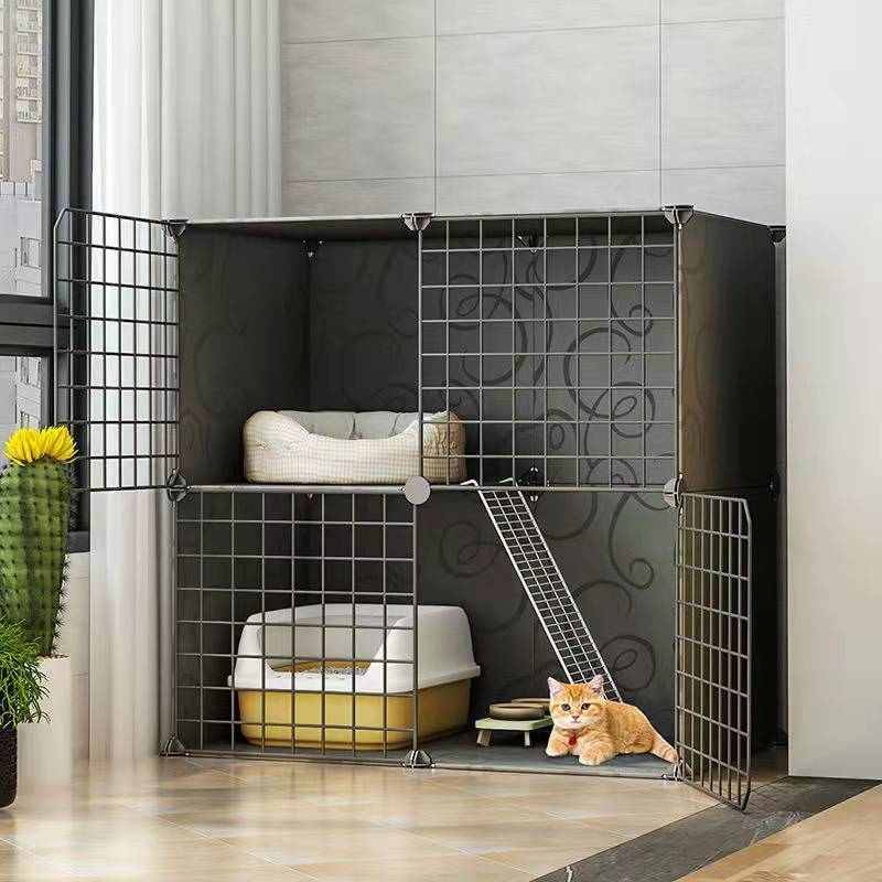 猫笼子家用室内非带厕所一体幼猫小型两层超大自由空间猫咪空笼子