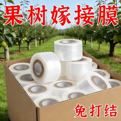 嫁接膜专用膜PE无需打结薄膜自粘式园林果树嫁接胶带包扎带缠绕膜