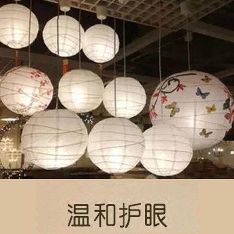 日式风折叠宵中秋节灯笼罩古仿古挂饰手工提吊灯结婚装86050510饰