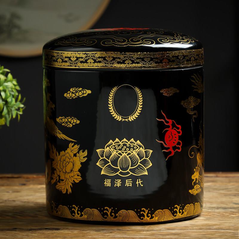 高档葬种生基男女用龙凤陶瓷骨灰坛骨灰盅骨灰罐骨灰盒棺寿材迁坟