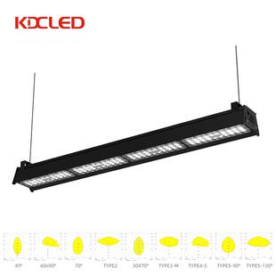 70度高光效led长条形厂家室内照明超市高棚灯线型工矿灯