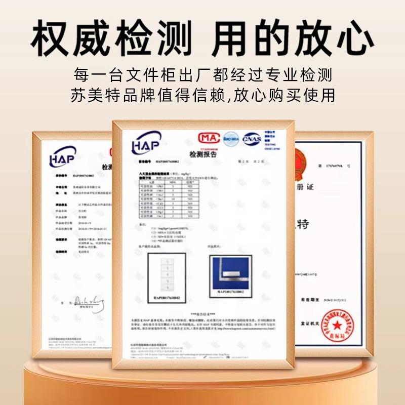 财通务凭证柜文件柜公室办档案柜资柜玻分层SS006会计铁料皮储rω