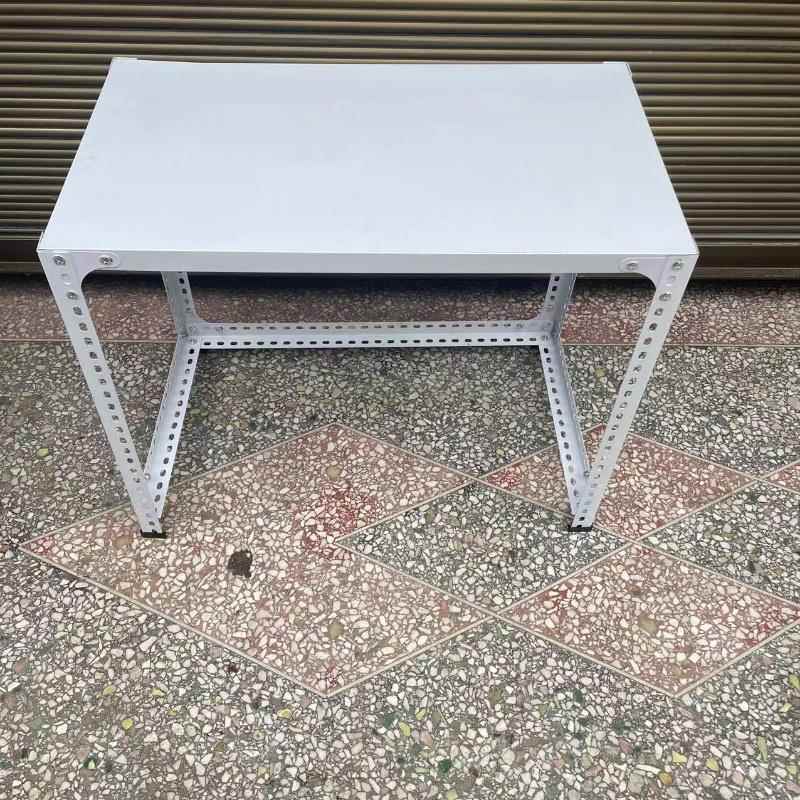 写字角钢货钢板小桌子工具层架工作台打包台家用茶桌