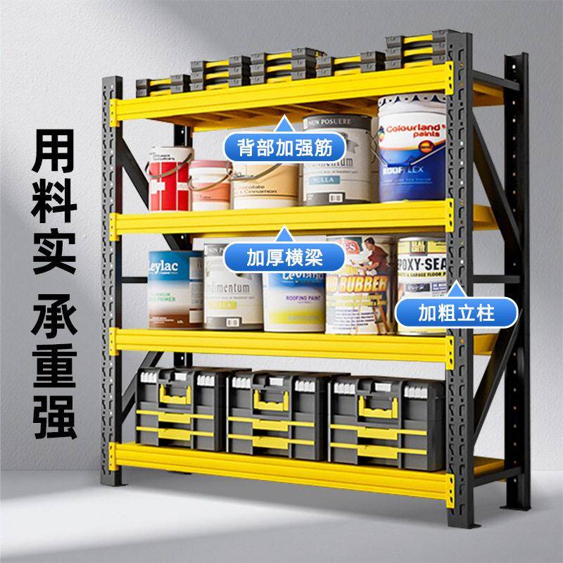 仓储置物架展示架层板仓储仓库货架超市加粗可拆卸加厚货架铁架子