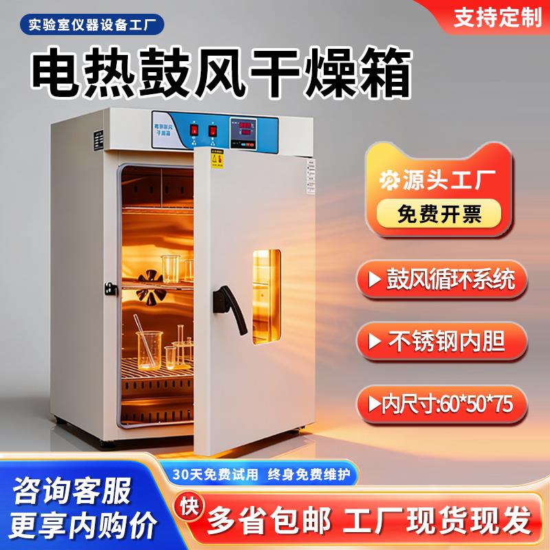 电热鼓风干燥箱恒温箱实验室双开门烘干箱高温烘箱小型工业用烤箱