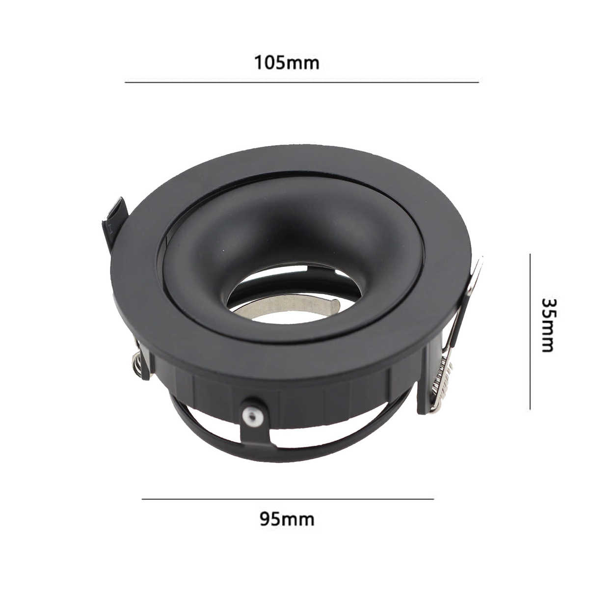 led射灯罩嵌入式灯座360度调节MR16GU10外框支架卤素灯杯黑色外壳