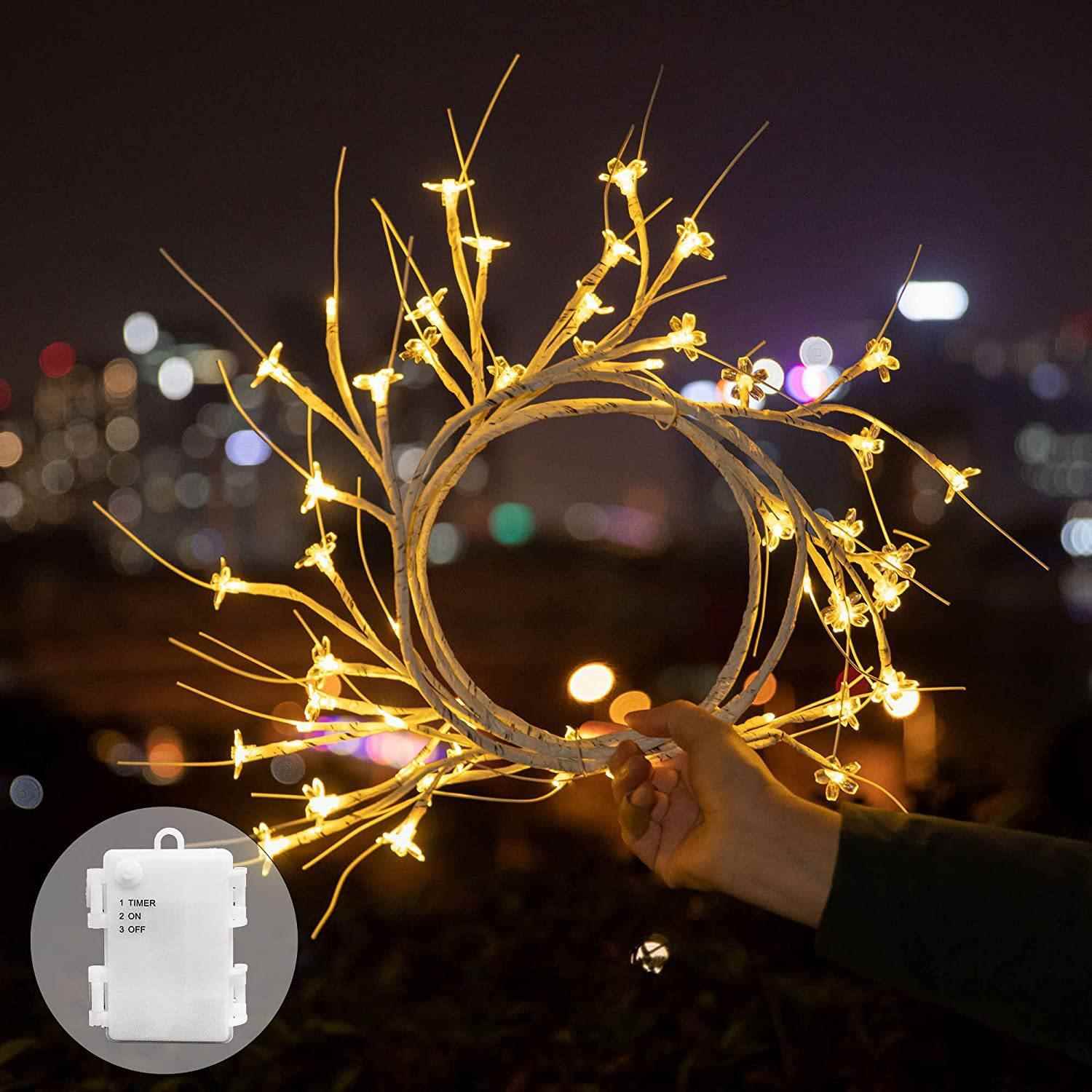 ED树枝灯藤围条灯仿真枝条可弯曲造型L灯装房间墙面CNX饰灯氛灯彩