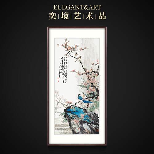 新中式玄关装饰画 画走廊过道挂画 画入户高端花鸟国画 画周广军
