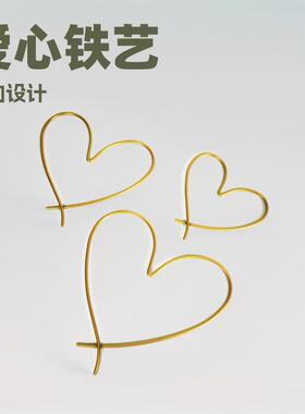亚马逊款爱心铁艺工艺品love铁艺造型家居卧室墙上装饰品挂件