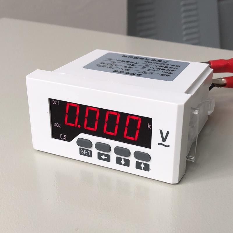 单相数显交流电压表AC500V直流1000V 带报警输出 可编程智能仪表