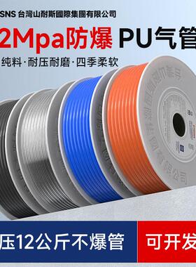 GTWSNS台湾山耐斯气管空压机耐高温软管pu气管气动6高压气管8mm