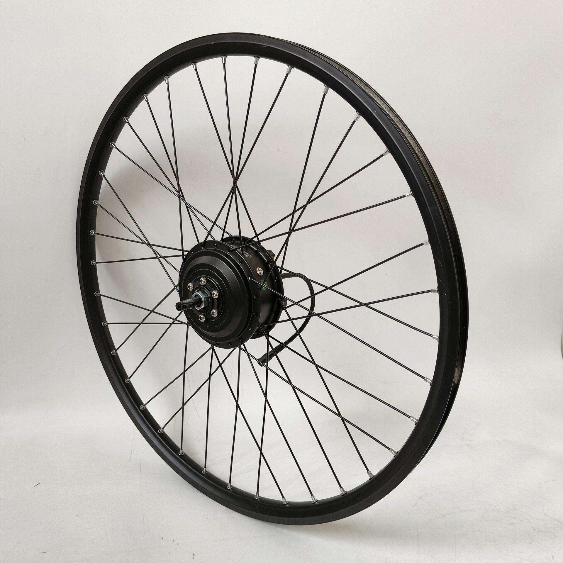 锂电自行车电机轮组36/48V350W motor FRONT wheel前驱动电机轮组