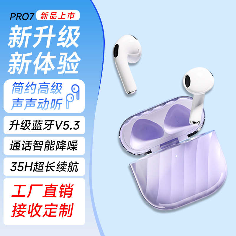 新款糖果pro7蓝牙耳机入耳式降噪超长续航马卡龙无线耳机高音质
