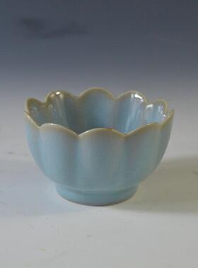 仿古瓷器 复古南宋风格 汝窑莲花式温碗 酒杯 古董古玩收藏品662