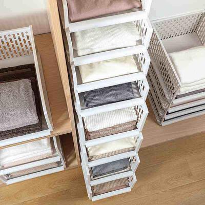 wardrobe layered partition storage box drawer large cabinet1