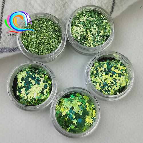 美甲镭射色异形12超化妆亮片碎片金pet粉葱闪光超薄亮胶滴耐溶剂