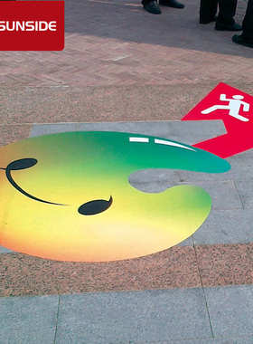 地深圳防滑 异形耐磨贴贴厂地写贴定制定制喷画工 防水真地