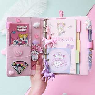 美丽的本子超级漂亮女孩小学生的网红好看手账本梦幻小清新