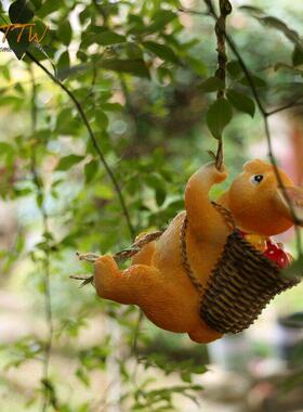 俏皮可爱的攀岩绳兔子三维装饰饰品悬挂饰品