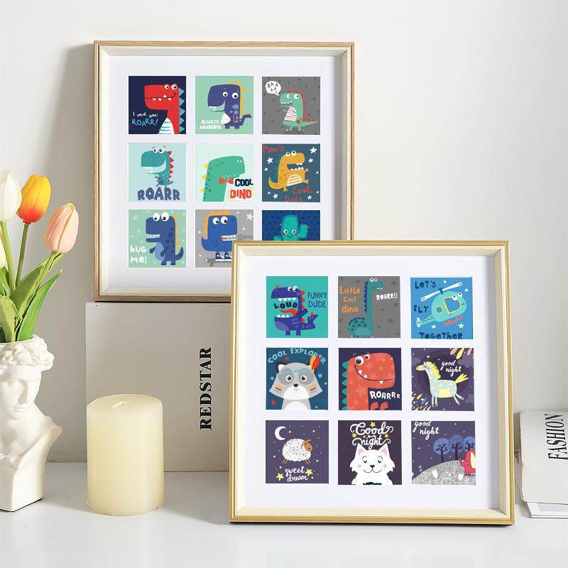 九宫格相框挂墙diy生日纪念日创意礼物情侣照片墙正方形摆台框架