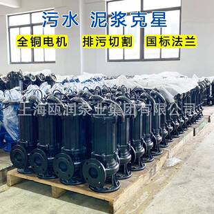 WQ污水泵大流量潜污泵高杨程化粪池污水提升潜水地下室排污泵380v