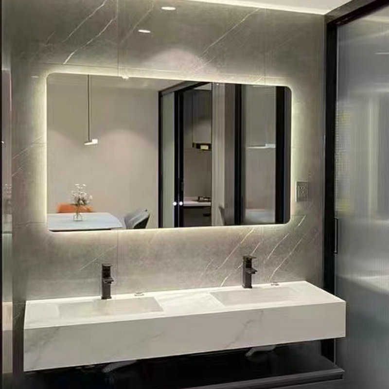 led智能镜卫生间除雾浴室镜壁挂式带灯化妆镜厕所洗手间发光镜子