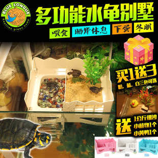 多功能水龜曬臺烏龜曬背臺巴西草龜浮島上岸休息冬眠產(chǎn)蛋龜缸造景