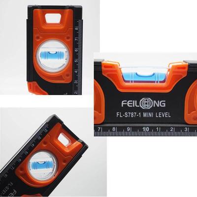 迷你水平尺高精度铝合金加厚尺微型水平仪便携式磁性袖珍水泡鱼雷