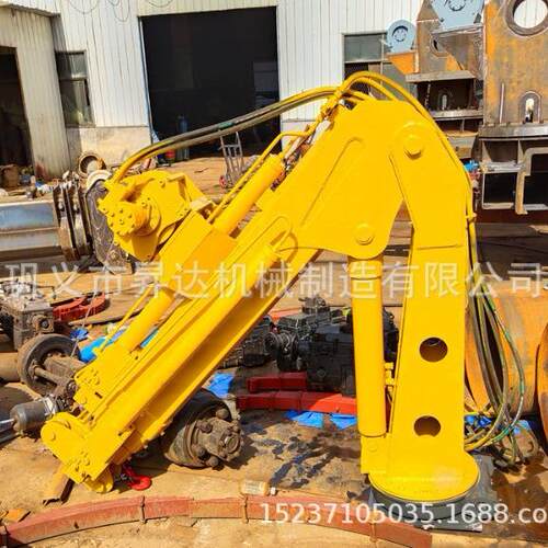 车载液压折叠臂起重机船用固定式折臂小吊机全液压单臂提升机