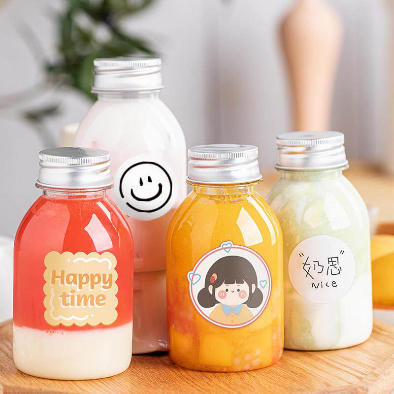 奶茶杯子一次性带盖饮料瓶杨枝甘露塑料便携外带饮品果汁打包自制