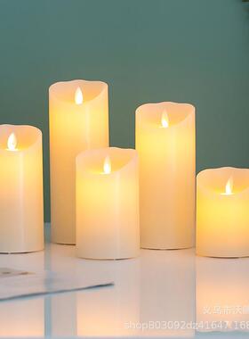 蜡LED婚庆仿真音乐灯OAM杀蜡蜡烛会假摇烛摆音乐酒石吧剧本引路电