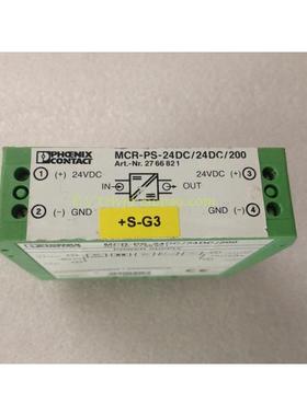 菲尼克斯PHOENIX CONTACT 隔离器 2766821 MCR-PS- 24DC/24DC/200