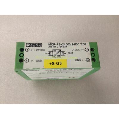 菲尼克斯PHOENIX CONTACT 隔离器 2766821 MCR-PS- 24DC/24DC/200
