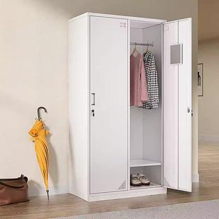 苏州2门员工更衣柜换衣铁皮柜二门带锁挂衣柜宿舍收纳柜收纳柜子