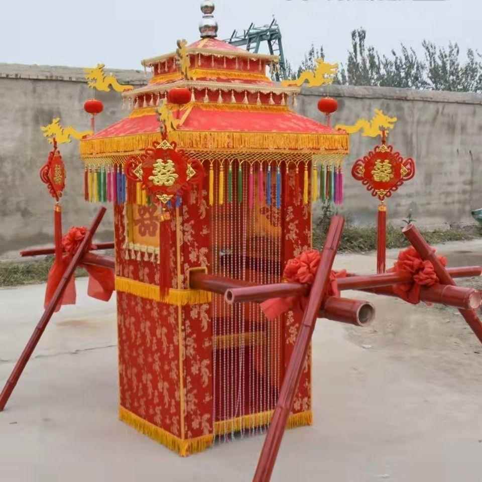 花轿婚庆迎亲轿子八抬大轿结婚轿子步辇花轿道具厂家直销支持定做