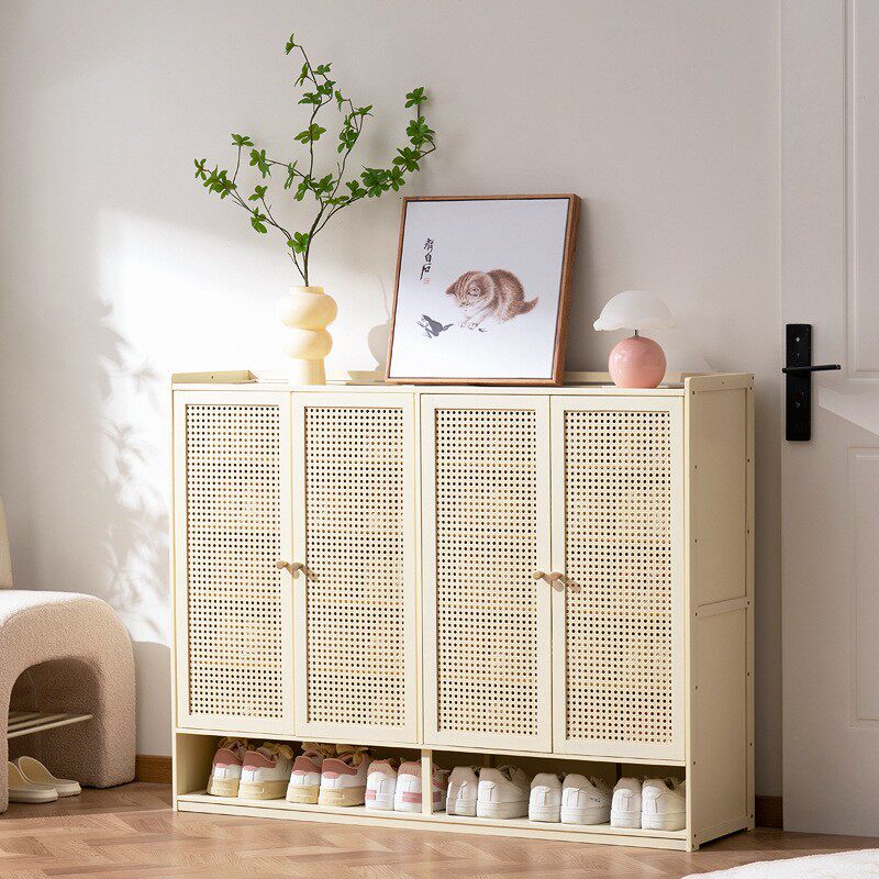ins风鞋柜家用门口实木质玄关储物客厅简约组装入户多功能收纳柜