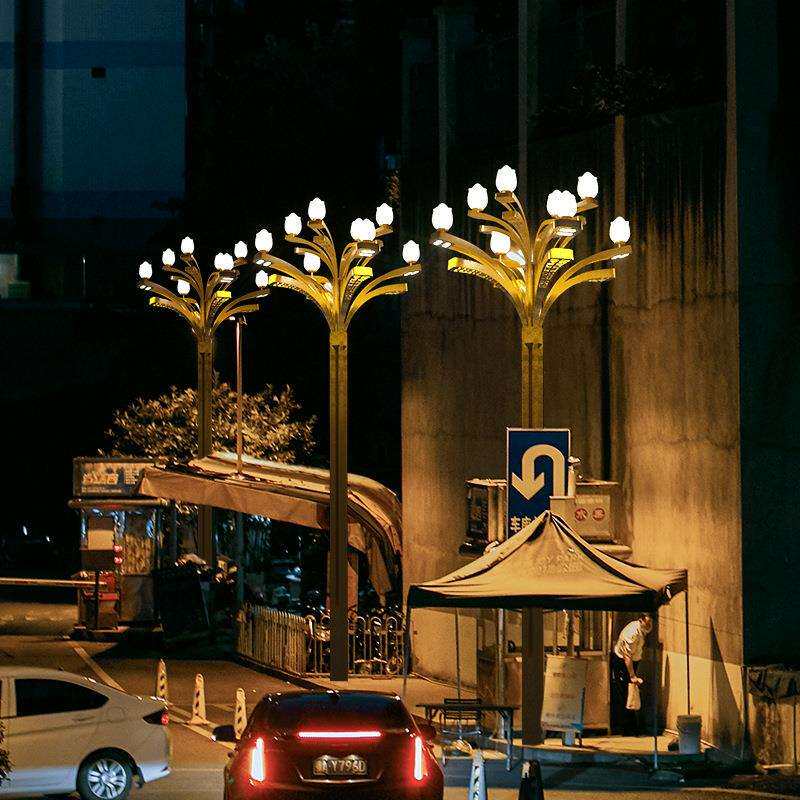 千八吉中华玉兰灯灯广场道路型户外大2led景观灯9米1米叉九火玉兰