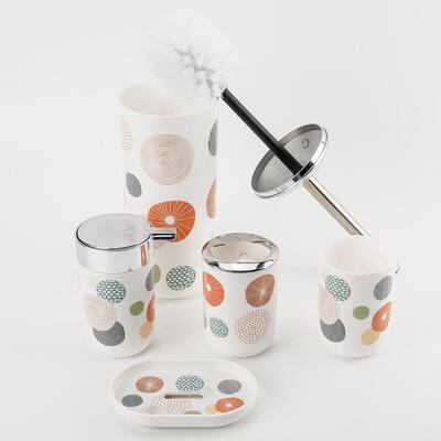 新款Sanitary塑料ms浴套件bathrooet 卫浴用品浴室家居洗漱套装印