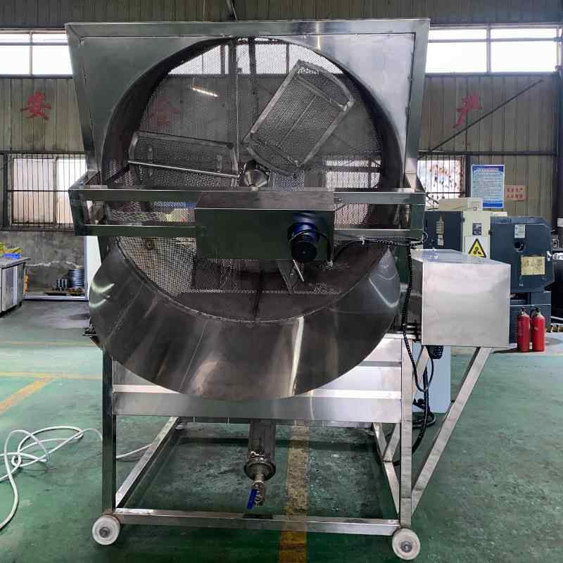 全自动包油BUH炸机  包油炸锅 面包油面炸生产设备厂家自动清面渣