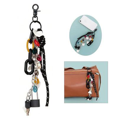 Multi-Functional Diy Acrylic Bag Charms keychain Lock Chain