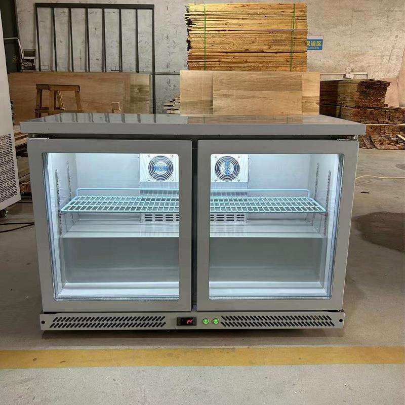 双门吧台冷藏柜商用啤酒柜立式冰箱冷柜超市奶茶店饮料玻璃保鲜柜