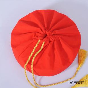 坛沙包封盖酒缸密酒封沙袋绵盖子布酒包坛子袋封口纯加厚红布包袋