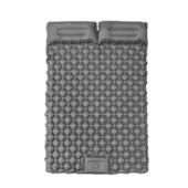 TPU新款 析叠户外露营充气 菱形带枕手压脚踩双人超轻充气垫便携式