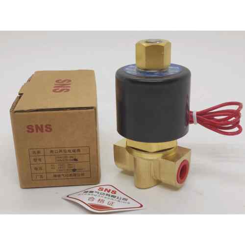 原装SNS神驰2WK025-08常开电磁水阀气阀两口两位电磁阀AC220V