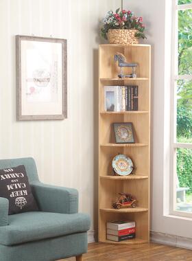 纯木柜转角松木书墙角柜花架拐架角柜UEC实摆架三角柜饰品架墙角