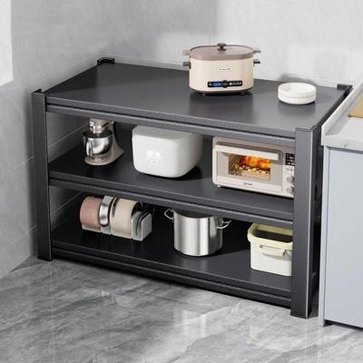 落地式厨房超厚置物架多层加粗加厚多功能厨房用品微波炉收纳架子