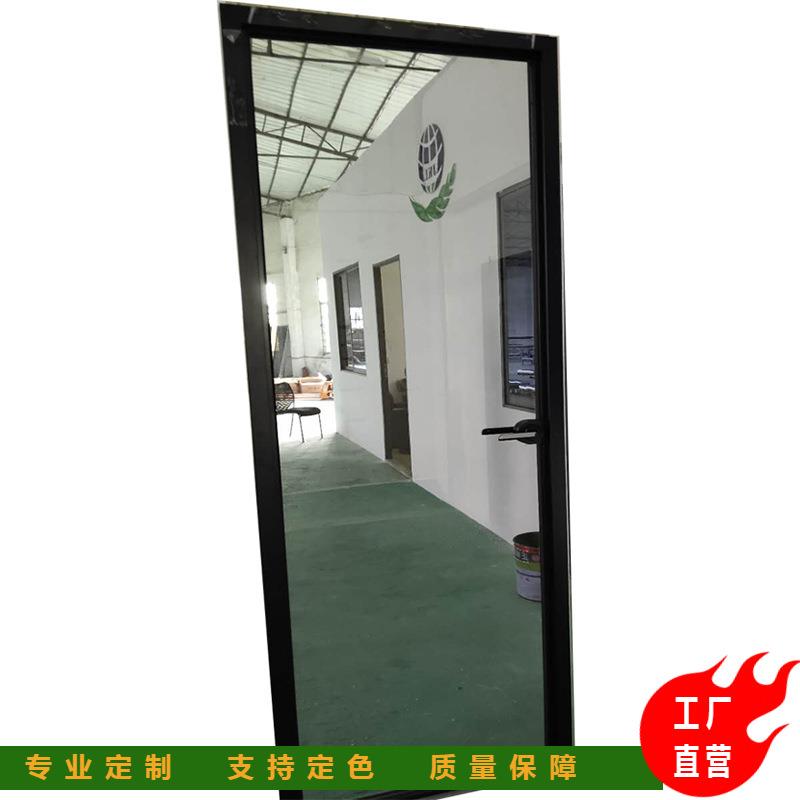 直销铝合金极窄边框平开门阳台极窄单开门厨房玻璃隔断门